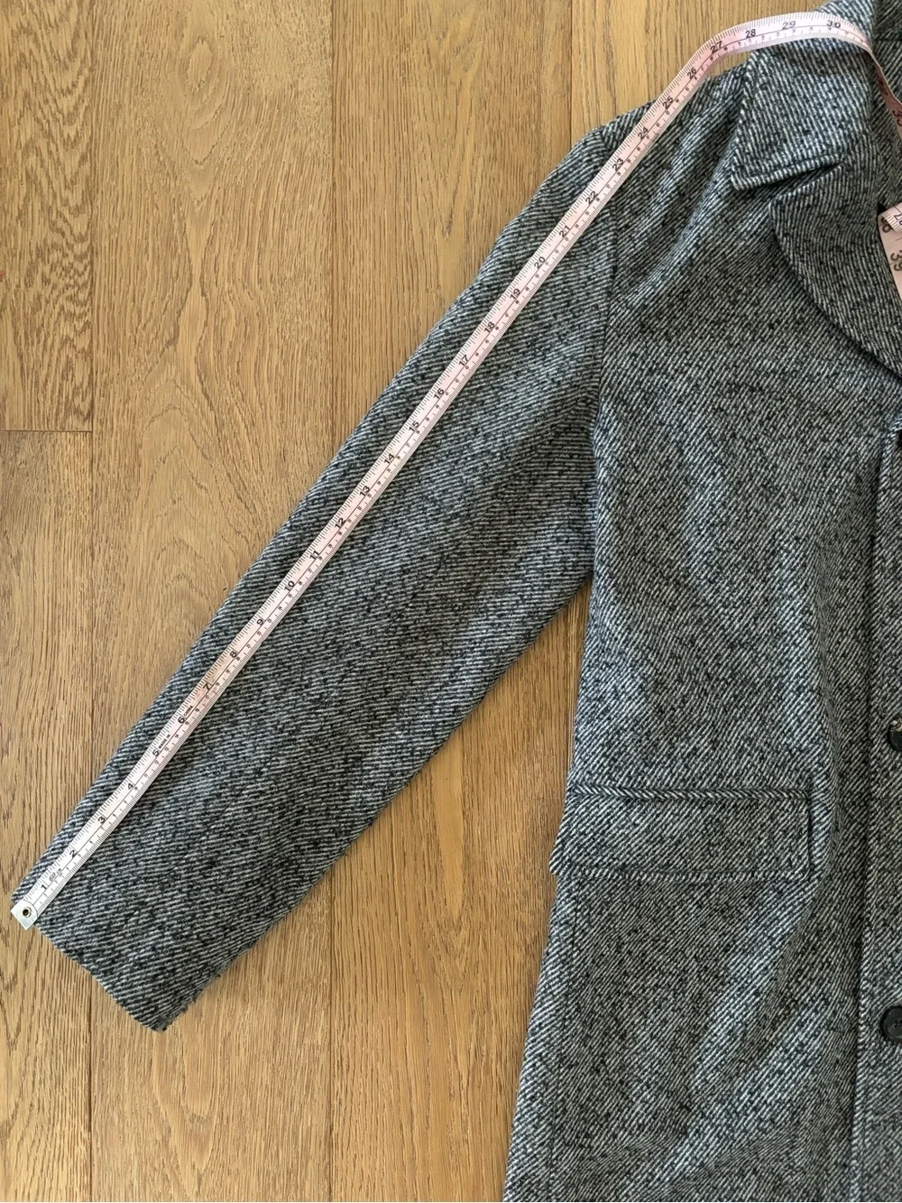Billy Reid Lancaster Coat men’s small  gray black wool blend made in Italy